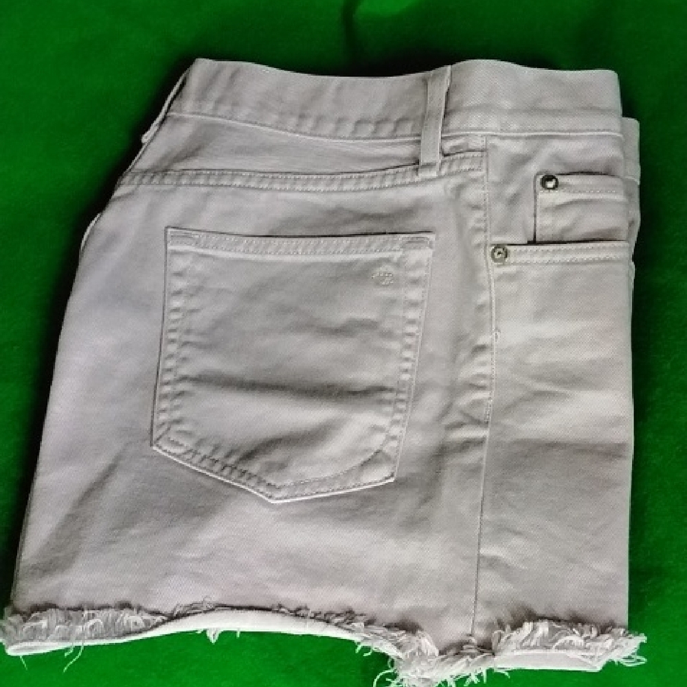 Rag & Bone Purple and Gray Jean Shorts Frayed Hem